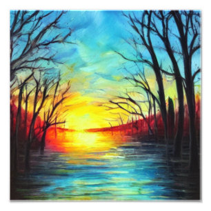 Impression Photo Sunrise Wood