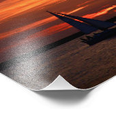 Impression Photo Sunset Artwork over Sailboat (Coin)