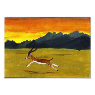 Impression Photo Sunset Gazelle Art
