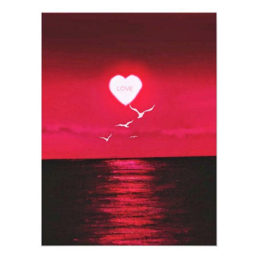 Impression Photo Sunset Love - Romantic - Ajouter Votre Texte / Pho (Devant)