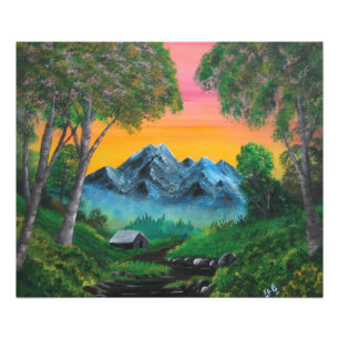 Impression Photo Sunset Shack dans Mountain Forest