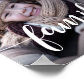 Impression photo superposée de script de famille (Coin)