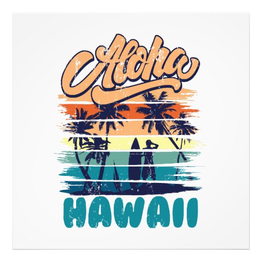 Impression Photo Surf - Aloha Hawaii (Devant)