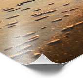 Impression Photo Surf de mousse à la plage de l'océan (Coin)