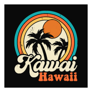Impression Photo Surf Kawaii Hawaï