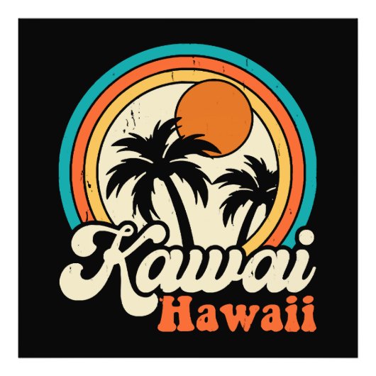 Impression Photo Surf Kawaii Hawaï (Devant)