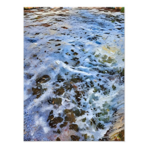Impression Photo Surface de la rivière Tranquille avec abstraction