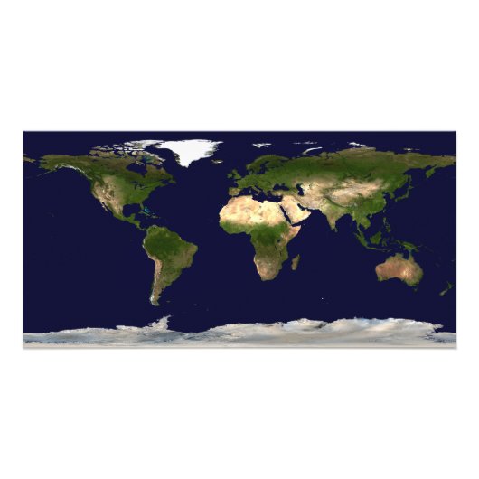 Impression Photo Surface terrestre, Eau faible et Topogra ombragé (Devant)