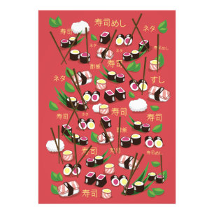 Impression Photo Sushi Red