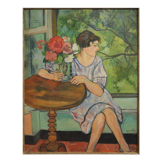 Impression Photo Suzanne Valadon Jeune fille devant une fenêtre (Devant)