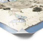 Impression Photo SW Rose et papillon (Coin)