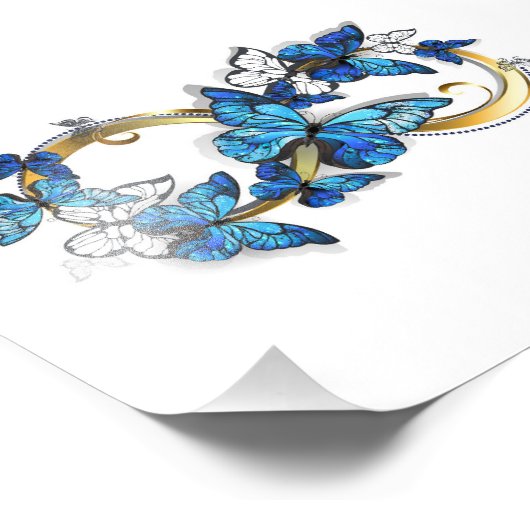 Impression Photo Symbol Infinity of Blue Morpho Butterflies (Coin)