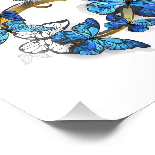 Impression Photo Symbol Infinity of Blue Morpho Butterflies (Coin)