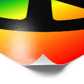 Impression Photo Symbole arc-en-ciel et noir de la paix (Coin)