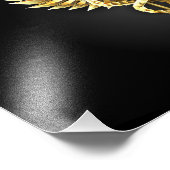 Impression Photo Symbole caducee polygonale en or (Coin)
