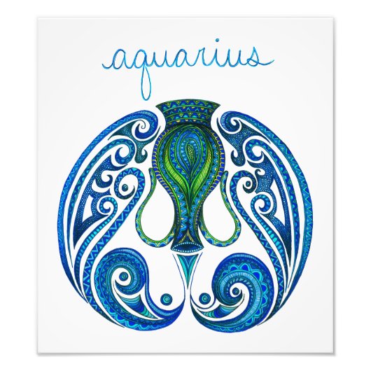 Impression Photo Symbole d'Aquarius (Devant)