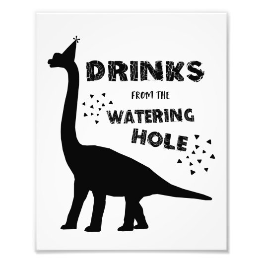 Impression Photo Symbole de fête d'anniversaire de Dinosaur (Devant)