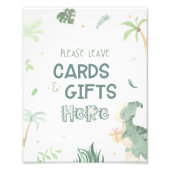 Impression Photo Symbole de fête des cartes et cadeaux Dinosaur (Devant)