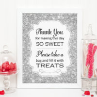 Symbole de Fête des mariées Buffet Silver Sparkle