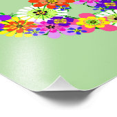 Impression Photo SYMBOLE DE LA PAIX Floral (Coin)