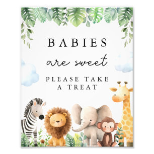 Impression Photo SYMBOLE DE TRAITEMENT Baby shower Safari