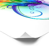 Impression Photo Symbole d'infini avec plume arc-en-ciel (Coin)