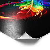 Impression Photo Symbole d'infini avec plume arc-en-ciel (Coin)