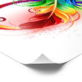 Impression Photo Symbole d'infini avec plume arc-en-ciel (Coin)