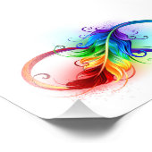 Impression Photo Symbole d'infini avec plume arc-en-ciel (Coin)