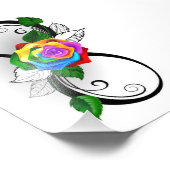 Impression Photo Symbole d'infini avec Rose arc-en-ciel (Coin)