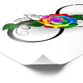 Impression Photo Symbole d'infini avec Rose arc-en-ciel (Coin)