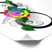 Impression Photo Symbole d'infini avec Rose arc-en-ciel (Coin)