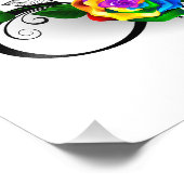 Impression Photo Symbole d'infini avec Rose arc-en-ciel (Coin)