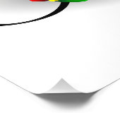 Impression Photo Symbole d'infini avec Rose arc-en-ciel (Coin)