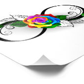 Impression Photo Symbole d'infini avec Rose arc-en-ciel (Coin)