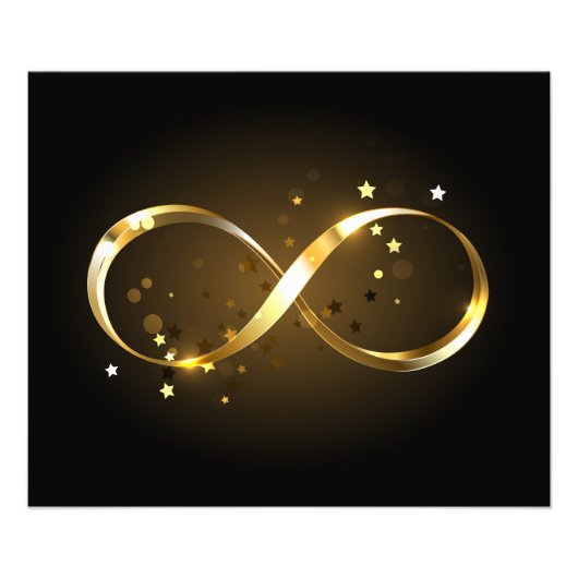 Impression Photo Symbole d'infini doré (Devant)