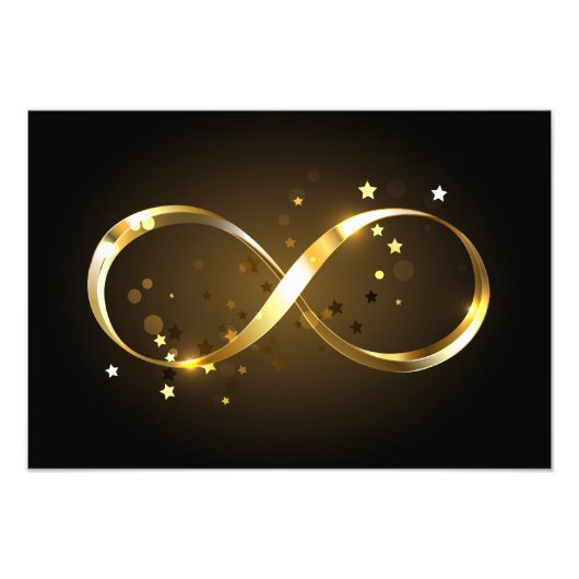 Impression Photo Symbole d'infini doré (Devant)