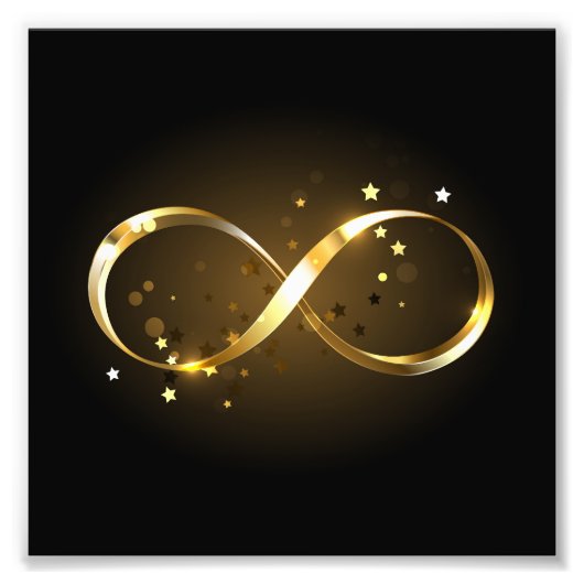 Impression Photo Symbole d'infini doré (Devant)