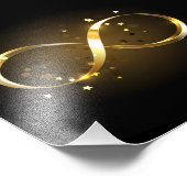 Impression Photo Symbole d'infini doré (Coin)