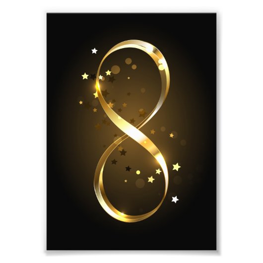 Impression Photo Symbole d'infini doré (Devant)