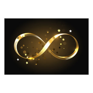 Impression Photo Symbole d'infini doré