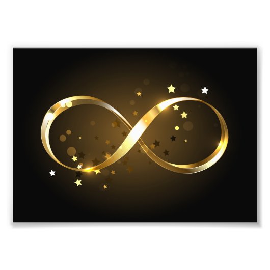 Impression Photo Symbole d'infini doré (Devant)