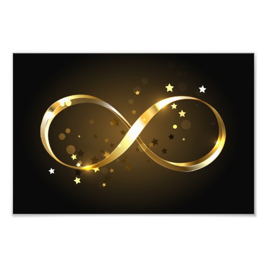 Impression Photo Symbole d'infini doré (Devant)