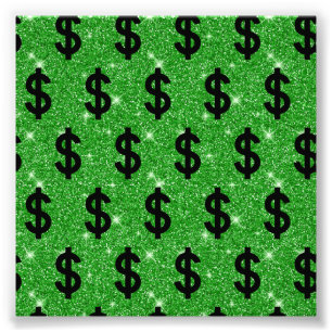 Impression Photo SYMBOLE Dollar Noir Argent Entrepreneur Wall Stree