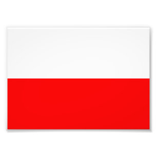 Impression Photo Symbole du drapeau de la Pologne rouge blanc