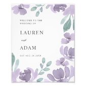 Impression Photo SYMBOLE Élégant Eucalyptus & Mariage Floral Violet (Devant)