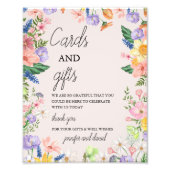 Impression Photo Symbole fleur sauvage de Baby shower de printemps  (Devant)