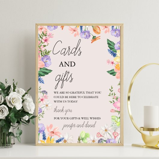 Impression Photo Symbole fleur sauvage de Baby shower de printemps 