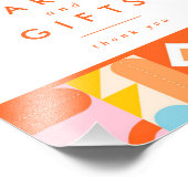 Impression Photo Symbole Funky Modern Orange Baby shower Cartes & C (Coin)