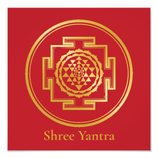 Impression Photo Symbole géométrique Sacré Shree Yantra Auspicious (Devant)